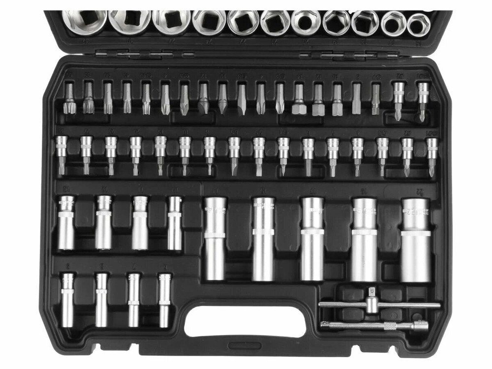 Набор инструментов 1/4", 1/2" 6 граней 108 предметов трек (TR13108)