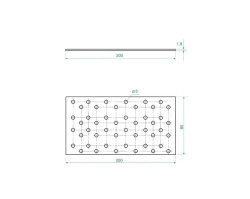 Пластина перфорированная крепежная,соединительная (PS) 80 мм x 200 мм (10 шт)