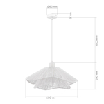 SLE6023-503-01 Светильник подвесной белый/белый E27 1*40W VERVE