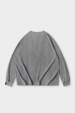 Лонгслив SHMOT "RICK & MORTI 2" GARMENT DYE Серый