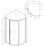 Душевой уголок AM.PM Like Solo Slide 90x90 W83G-315-090CG64 профиль Хром матовый стекло тонированное