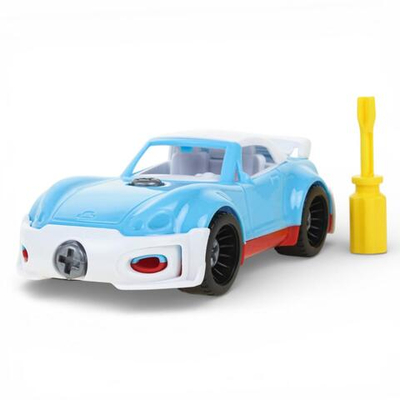 Игрушка-конструктор пластмассовая "Спорткар", инструменты в комплекте