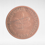 Germany, 1 Pfennig, 1970, (Stuttgart Mint - "F"), VF