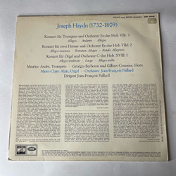 Винтажная виниловая пластинка LP J. Haydn Йозеф Гайдн, Georges Barboteu, Gilbert Coursier, Konzert Fur Trompete Es dur, Konzert Fur 2 Horner Es dur (Германия 1977)