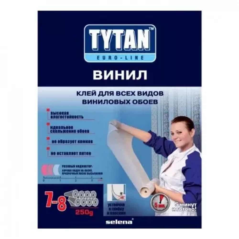 Клей обойный Винил с индикатором 0,250 кг TYTAN EUROLINE