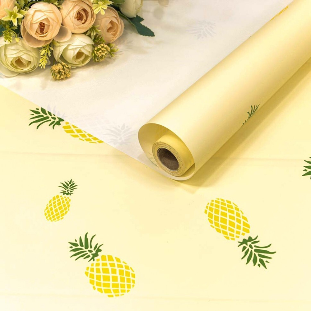 Пленка В рулоне 10 м х 58 см "Фрукты" (Желтый)