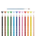 Карандаши акварельные Faber-Castell, 12цв+кисть, картон, европодвес