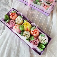 Подарок Зефир «Сладкие тюльпаны»/26см*10см Подарок Зефир «Сладкие тюльпаны»/26см*10см