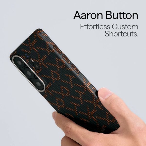 Чехол Pitaka Edge Case для Samsung S26 Ultra, Оранжево-чёрный | Orange Black