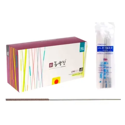 Иглы акупунктурные стерильные 0,30 х 75 мм DongBang 1000 шт (блистеры по 10 шт, 1 направитель)