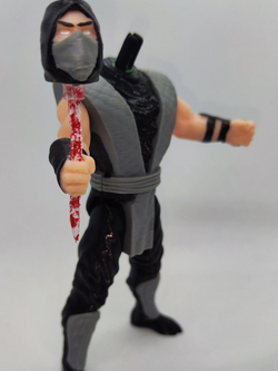 Подвижная фигурка "Смоук" Mortal Kombat, пластик, цвет серый