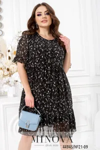 Платье 21-09-черный Minova