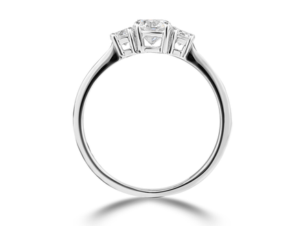 Кольцо "Трилогия" с тремя бриллиантами