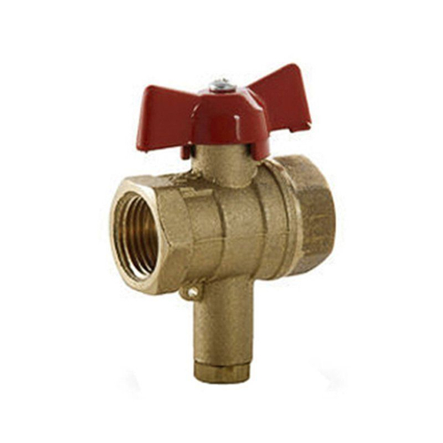 Кран латунный шаровой РФ 11Б27п1, DN 15, PN 16 под термодатчик М10 бабочка муфта-муфта