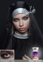 Карнавальные цветные линзы Adria Crazy (1 флакон, 1 линза)