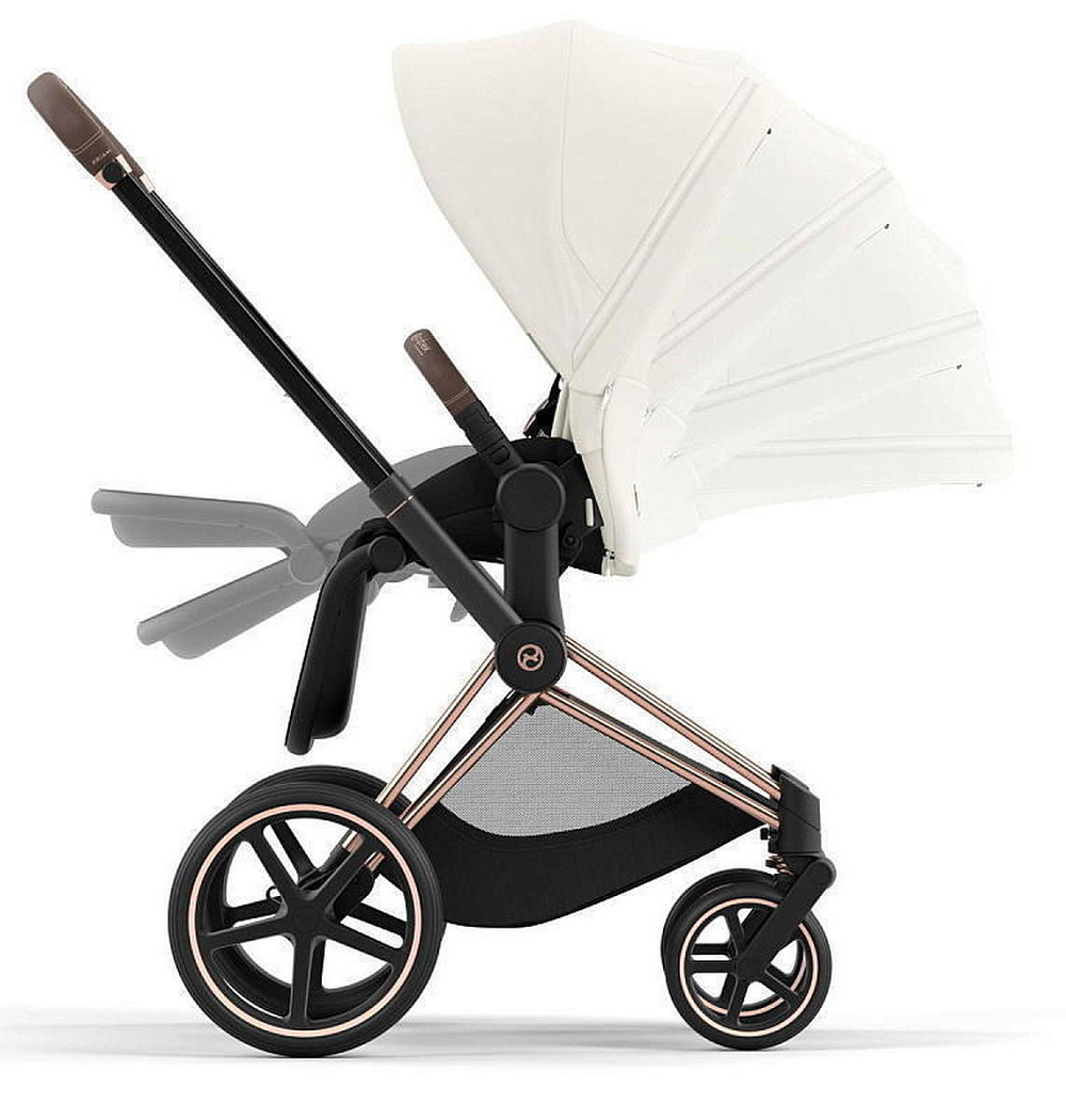 Коляска Cybex Priam IV Rosegold complete Cloud G Magic Black Base G 3 в 1 Off White