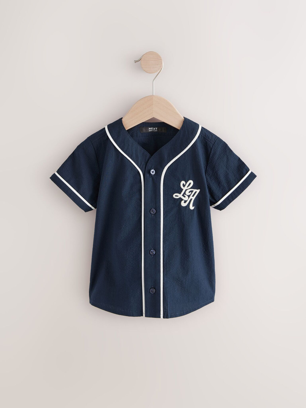 Рубашка в университетском стиле для мальчика Next E32-525, Темно-синий