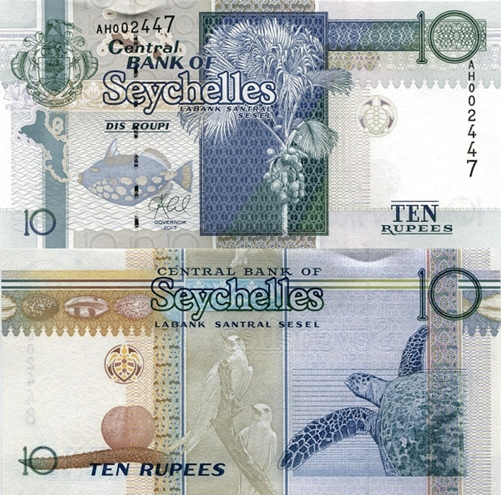 Сейшелы 10 рупий 2013 Волшебные крачки UNC