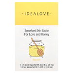 Idealove, Superfood Skin Savior, маска с суперфудами, мед, 5 шт. по 20 мл (0,68 жидк. унции)