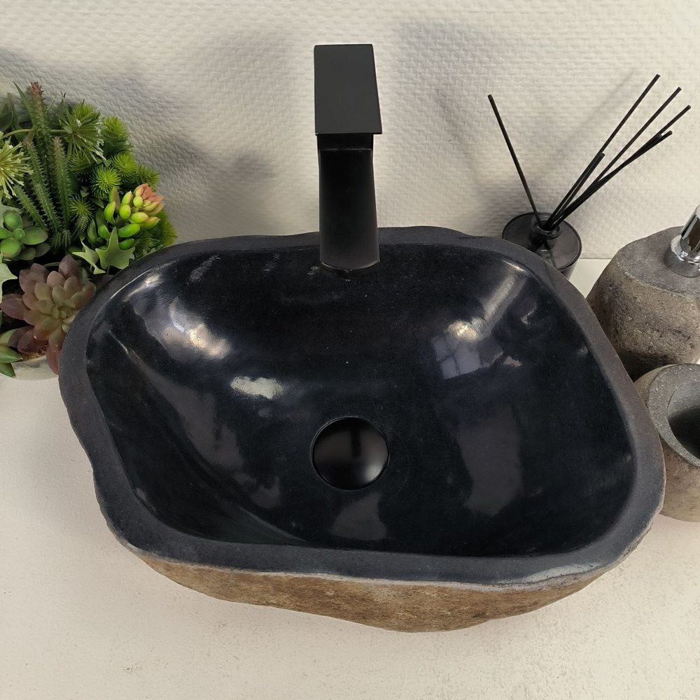 Раковина из речного камня RS-65599 43*40*15 0856