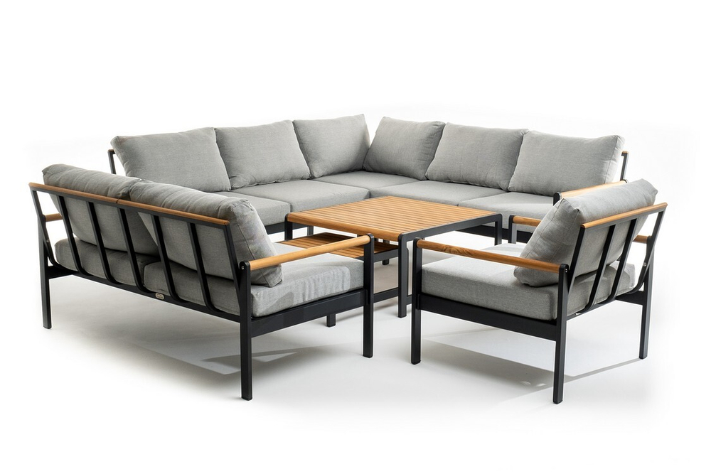 Лаунж зона из алюминия MAYA XL темный графит