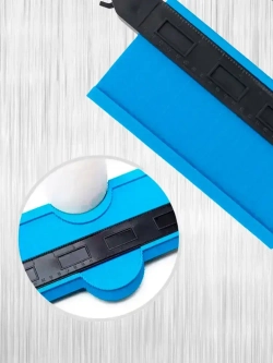 Копировальный шаблон с фиксатором 250 глубина замера 50мм+ ФИКСАТОР / Контурный шаблон строительный