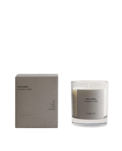 Zara Home Свеча ароматическая Dark Amber 200 г, растительный воск, аромат восточный древесный, Коричневый