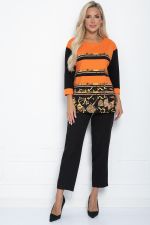 Джемпер Ламия (оранжево-черный) Б11331 LT Collection