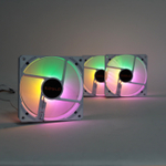 Комплект из 3 вентиляторов TESLA RGB120-LW3, 120мм, 1200rpm, 3-pin+Molex, белый/FRGB, 38CFM, 21дБ, антивибропрокладки (TSL-120-LW3)