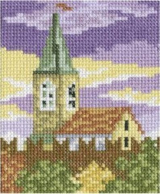 "Закат над городом"-H269  вышивка