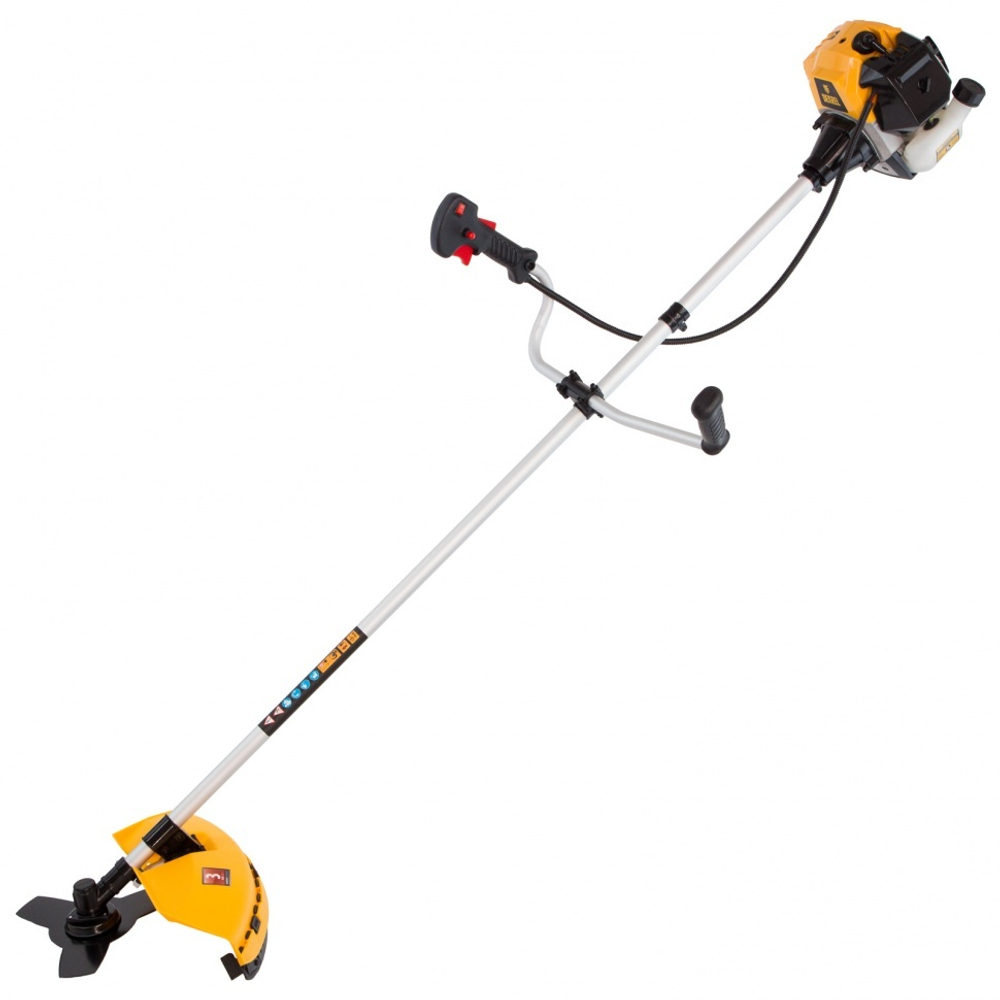 Триммер бензиновый DR-43, 43 см3, неразъемная штанга, состоит из 2 частей Denzel