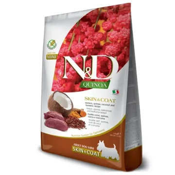 Сухой корм N&D Quinoa SKIN&COAT Venison Mini для взрослых собак маленьких пород