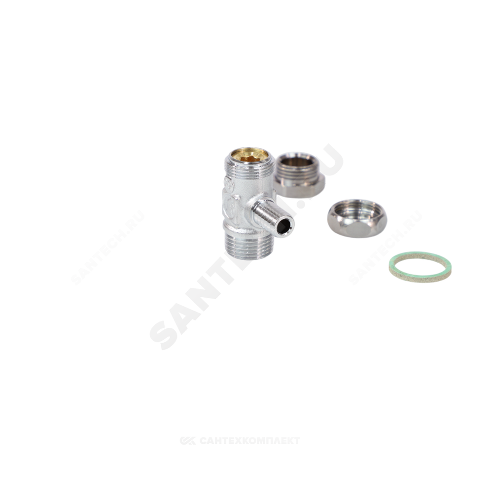 Кран шаровой латунь сливной R65D хром Ду 8 Ру42 НР/штуц 1/4" под ключ Giacomini R65DX011