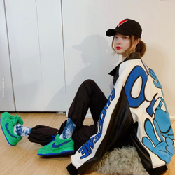 Supreme Smurfs Leather Jacket Black