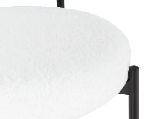 Стул Emaci 880911 белый искусственный мех, черные ножки