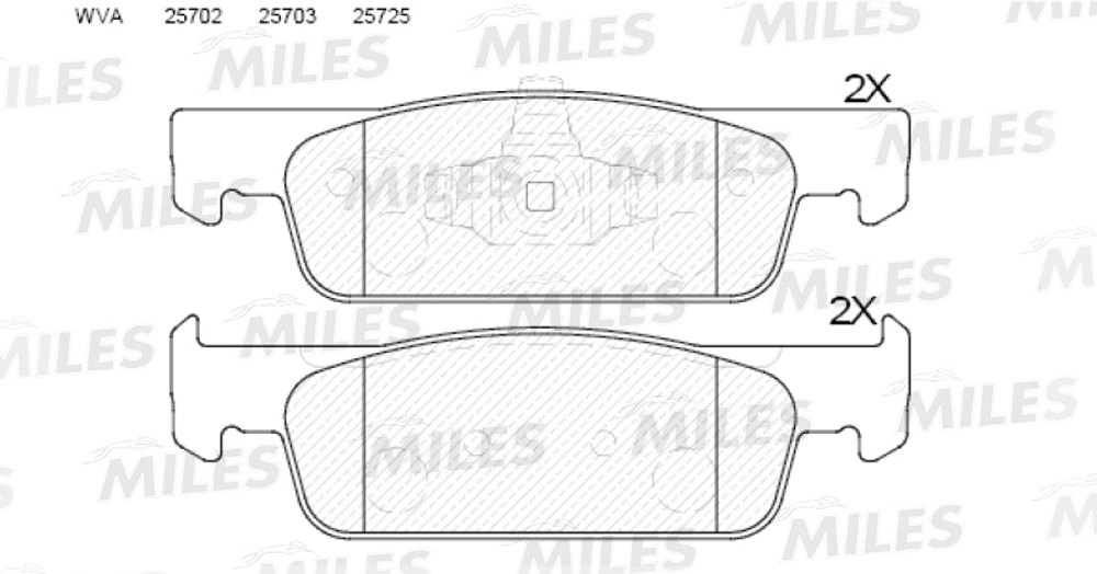 MILES - E100350-MLS - Brake Pad Set, disc brake