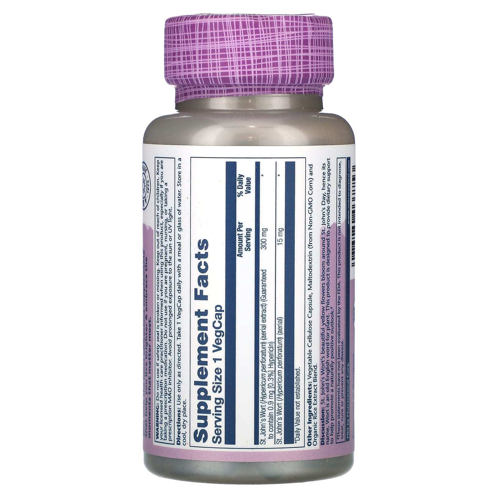 Solaray, Vital Extracts, зверобой, 60 вегетарианских капсул