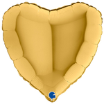Шар фольгированный Сердце 46 см (Золотой)