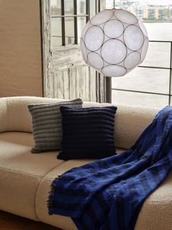 Подушка Ridge 45x45 cm Indigo Cotton Wool-Mix