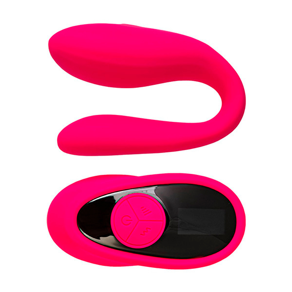 Розовый вибратор для пар с пультом ДУ ToyFa eroTEQ Prawno 593005