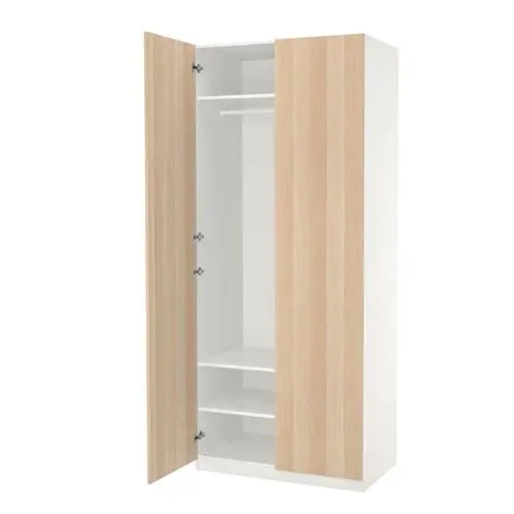 Гардероб - IKEA PAX/FORSAND/ПАКС/ФОРСАНД ИКЕА, 100x60x236 см, белый/под беленый дуб