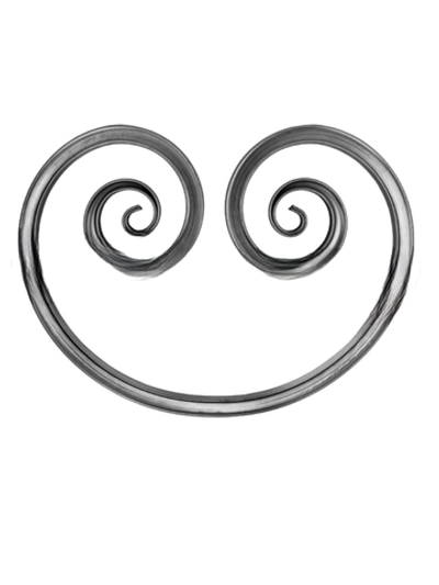 Кованый элемент вензель C (430х315х1,5) мм, р-р материала Т20*20, вес 1,5 кг.