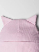 Шапка для девочки осенняя с митенками и снудом