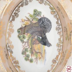 Менажница 2 секции Queen's Crown Aristokrat Охота бежевая 26 см