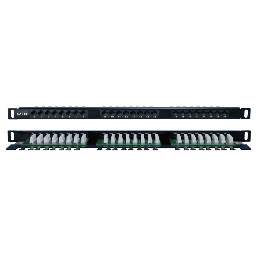 Патч-панель 19&quot;, 0.5U, 24 портов Hyperline PPHD-19-24-8P8C-C5E-110D