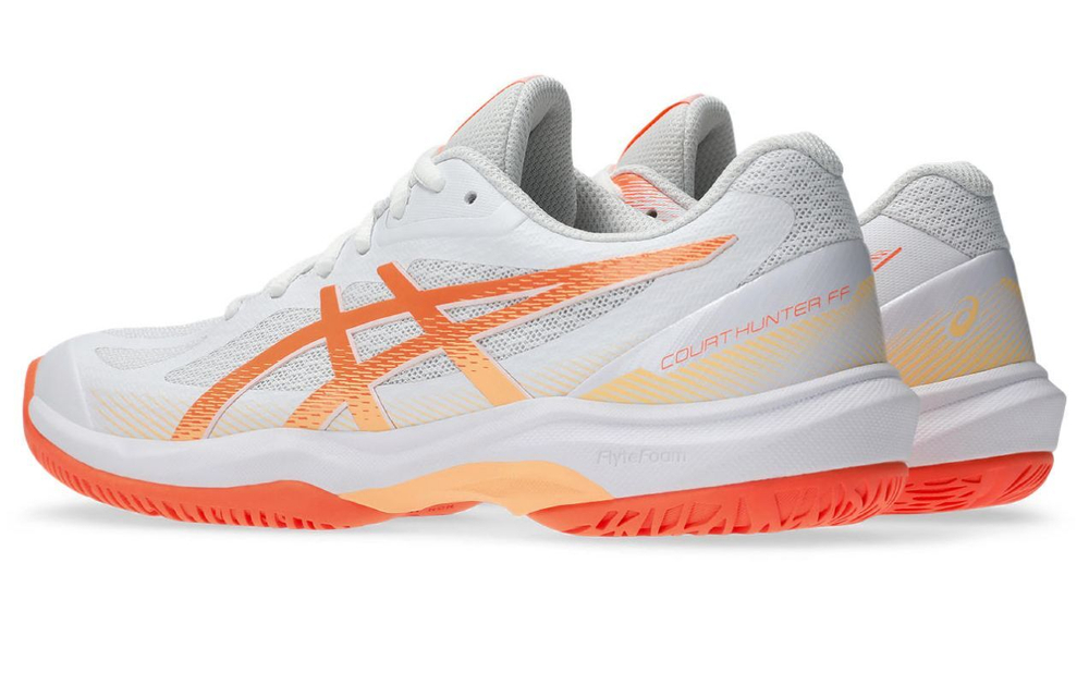 Женские кроссовки для бадминтона/сквоша Asics Court Hunter FF - white/vivid coral