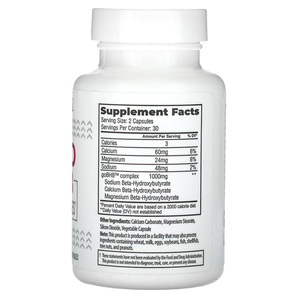KetoLogic, Keto BHB, 60 вегетарианских капсул