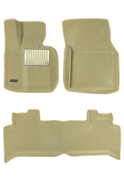 Коврики салона для  LAND ROVER Range Rover (2002-2012) Euromat 3D LUX бежевые Арт EM3D-003105T