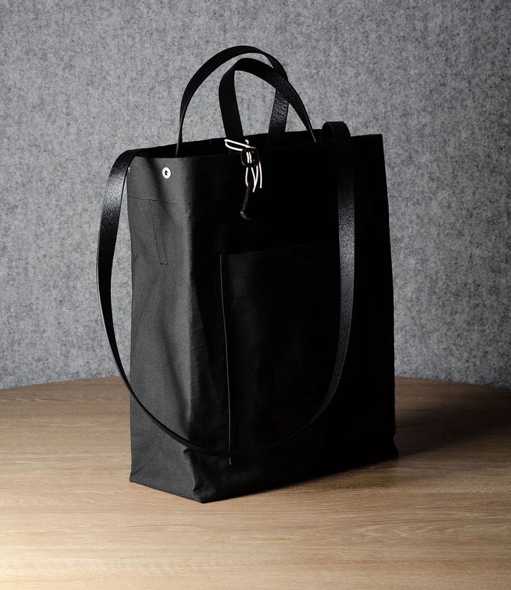 Hard Graft Keeper Tote Bag Charcoal — сумка-тоут из хлопка