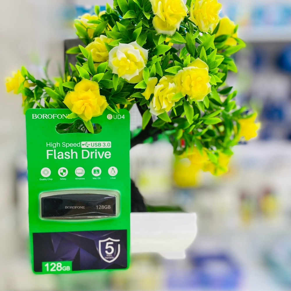 USB Флешка 128GB Borofone BUD4, USB 3.0, черная